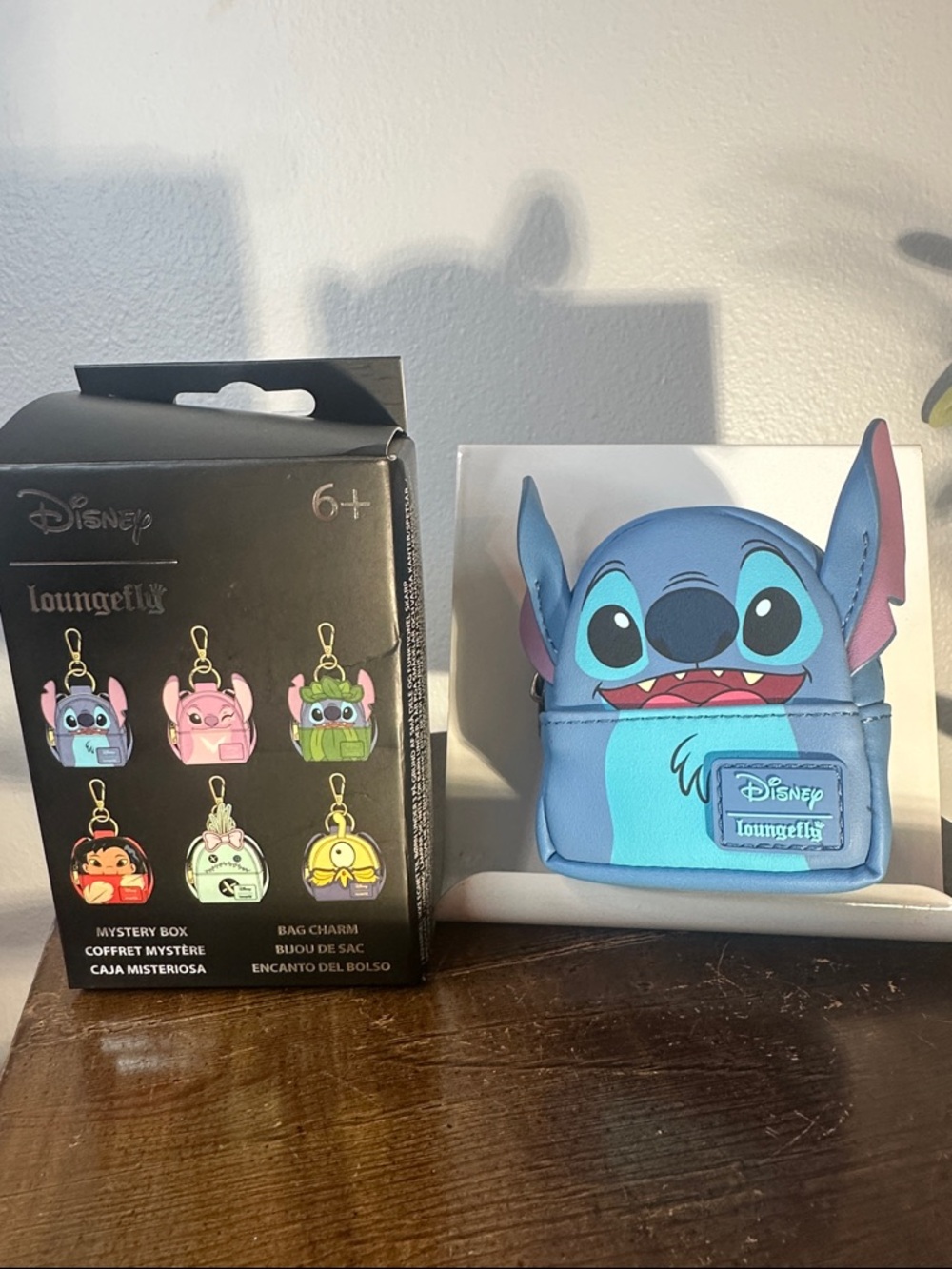 Loungefly Micro Mini Disney Stitch Backpack charm - Blue with Teal & Pink - Picture 2 of 5